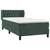 Vidaxl Box spring postelja z vzmetnico temno zelena 100x200 cm žamet