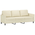 4-dijelni set sofa s jastucima krem od umjetne kože
