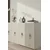 Hanah Home komoda Ayshe 120, 120 cm, bela / travertin / zlatna