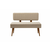HANAH HOME Vina Walnut Cream set stola stolica i klupe