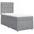 Box spring postelja z vzmetnico svetlo siva 80x200 cm blago