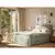 Svetlo modra boxspring postelja s prostorom za shranjevanje 200x200 cm Fresco – Maison de Reve