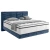 Carryhome POSTELJA BOXSPRING 140 cm x 200 cm , tekstil temno modra