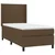 Vidaxl Box spring postelja z vzmetnico temno rjava 90x200 cm blago