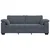 vidaXL Trosed Temno siv 220x77x82 cm Žamet