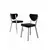 HANAH HOME Set stolica (6 komada) Arfe Black White