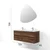 Skye Decor Set kupatilskog ormarića sa umivaonikom i ogledalom, 2 dela, Braon