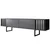 Hanah Home TV Komoda Chrome Line, 180x48x30 cm, Antracit-Crna