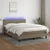 Vidaxl Box spring postelja z vzmetnico LED taupe 140x200 cm blago