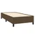 Vidaxl Box spring postelja z vzmetnico temno rjava 90x200 cm blago