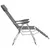 VIDAXL zložljiv stol za kampiranje z naslonjalom za noge (2 kosa), siv