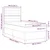 Vidaxl LED Box Spring Postelja Svetlo siva 100 x 200 cm blago