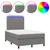 vidaXL Box spring postelja z vzmetnico LED temno siva 120x190 cm blago