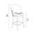 HANAH HOME Set 6 barskih stolica Fora Black Gold