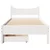 Vidaxl Posteljni okvir s predali bel 75x190 cm trdna borovina