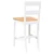 vidaXL Bar Stools 2 kosa bele masivne lesene gume