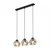 Luster na sajli ZULIA 3xE27/15W/230V crna/dimljeno-crna