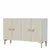 Hanah Home komoda Squarel 120, 120 cm, bela / travertin