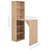 Den Barska miza z omarico hrast 115x59x200 cm