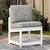 Vidaxl Vrtni stol bel 50,5x55x77 cm trdna borovina