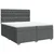Vidaxl Box spring postelja z vzmetnico temno siva 200x200 cm blago