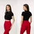 RING Active Crop Top Jet Black