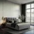 Boxxx OBLAZINJENA POSTELJA 140 cm x 200 cm , tekstil antracit