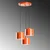 Opviq Luster Duz-195, 75-110cm, 45 cm, 3xE27, Narandžasti