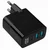 GEMBIRD Brzi punjač TA-UC-PDQC30LCD-BK-02, 30W, 2x USB A, USB C, LCD, Crni