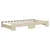Vidaxl Izvlečna dnevna postelja s predali krem 100x200 cm blago