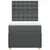 Vidaxl Box spring postelja z vzmetnico temno siva 90x190 cm blago