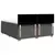 Vidaxl Box spring postelja z vzmetnico temno siva 200x200 cm blago
