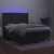 Vidaxl Box spring postelja z vzmetnico LED temno siva 140x200 cm žamet