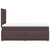 Vidaxl Box spring postelja z vzmetnico temno rjava 120x190 cm blago