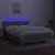vidaXL Box spring postelja z vzmetnico LED sv. siva 140x200 cm blago