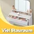 Songmics Toaletna mizica 40x100x140 cm bela