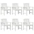 Vrtna stolica 6 pcs Bijelo 65.5 x 59 x 88 cm Polietilen