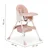 ECO TOYS Stolica za hranjenje 2u1 roze