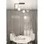 Luster na šipci SOMA 4xE14/10W/230V crna/bela