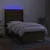 Vidaxl Box spring postelja z vzmetnico LED temno rjava 80x200 cm blago
