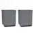 Sadilice 2 kom plava siva 30 x 30 x 37 cm od polipropilena