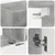 Set TV komoda Zidne 4 pcs Betonski sivi Konstruirano drvo