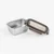 Rectangular food storage container, stainless steel, 500 ml, Flora -