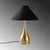 Opviq Stona lampa Luna-15272, 50x50x68 cm, IP20, Crno-zlatne boje