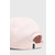 Bombažna bejzbolska kapa Lacoste roza barva