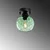 Opviq Zidna lampa Benek-15-14375, 15x15x18cm, IP20, Crna
