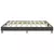Posteljni okvir sivo blago 200x200 cm