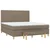 Vidaxl Box spring postelja z vzmetnico taupe 180x200 cm blago