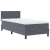 vidaXL Box Spring Postelja z Blazino Temno Siva 100x200 cm Žamet