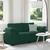 Vidaxl Dvosed temno zelen 180x77x82 cm žamet